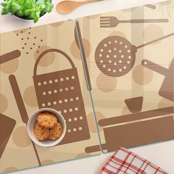 Schneidebrett im Retro-Stil gestaltet, geeignet als Küchenaccessoire