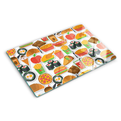 Schneidebrett glas Thema Essen und Snacks