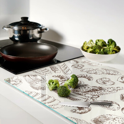 Schneidebrett glas Backwaren und süße Snacks