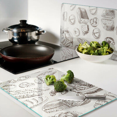 Schneidebrett Glas für Backwaren und süße Snacks