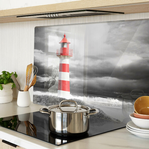 Schneidebrett glas Ein Leuchtturm in der Landschaft