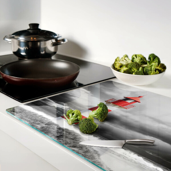 Schneidebrett glas Ein Leuchtturm in der Landschaft