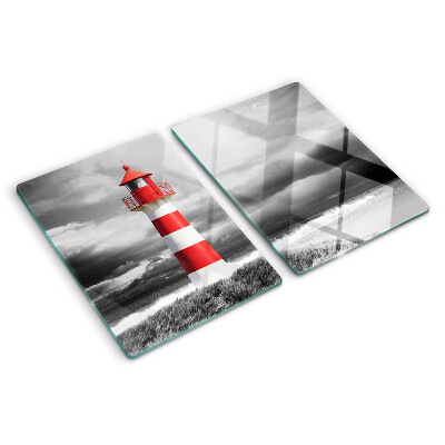 Schneidebrett glas Ein Leuchtturm in der Landschaft