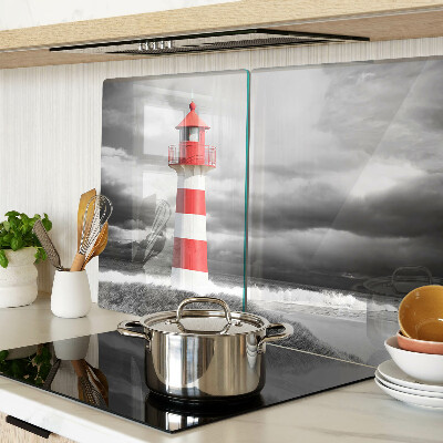 Schneidebrett glas Ein Leuchtturm in der Landschaft