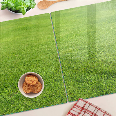 Schneidebrett mit grünem Gras-Motiv