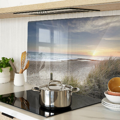 Schneidebrett Strand bei Sonnenuntergang