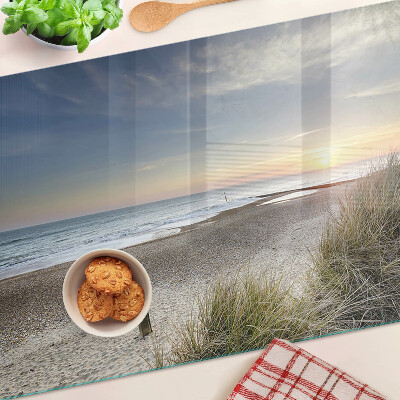 Schneidebrett Strand bei Sonnenuntergang