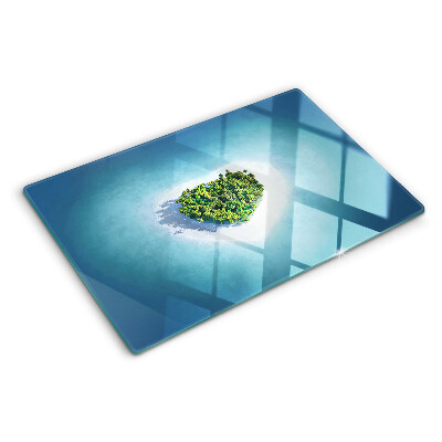 Schneidebrett Insel mit Palmen