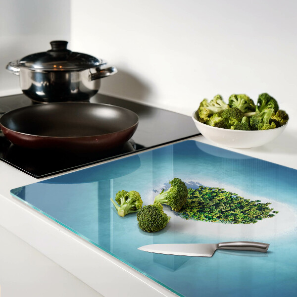 Schneidebrett Insel mit Palmen