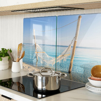 Schneidebrett glas Hängematte am Meer
