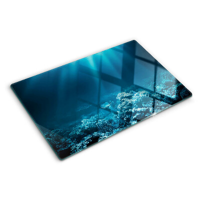 Schneidebrett glas Unterwasserlandschaft mit einem Korallenriff
