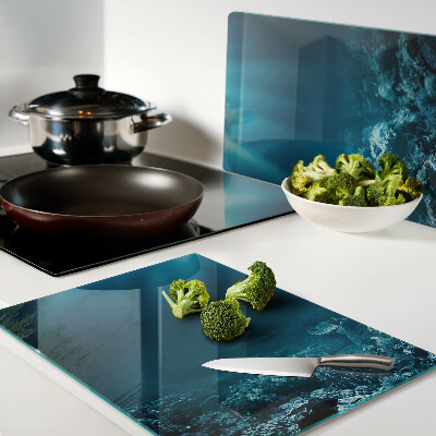 Schneidebrett glas Unterwasserlandschaft mit einem Korallenriff