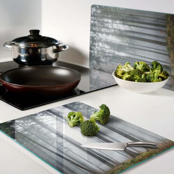 Glas schneidebrett Nebelwald