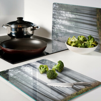 Glas schneidebrett Nebelwald