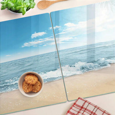 Schneidebrett glas Strand und Meer