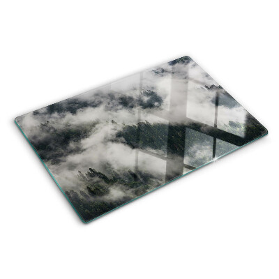 Schneidebrett glas Berge in den Wolken