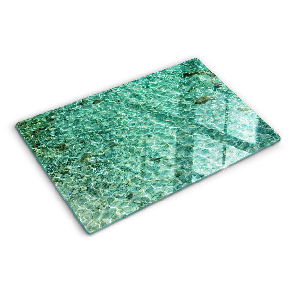 Glas schneidebrett Poolwassermuster