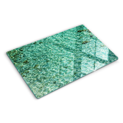Glas schneidebrett Poolwassermuster