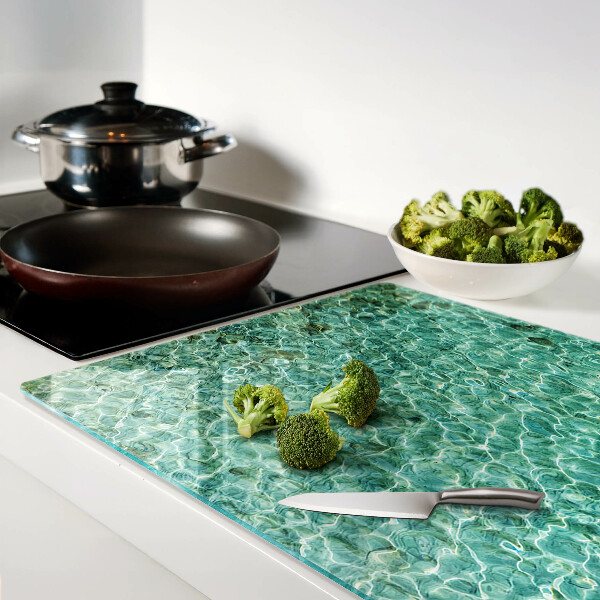 Glas schneidebrett Poolwassermuster