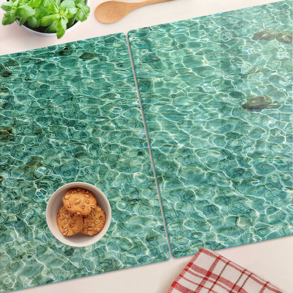 Glas schneidebrett Poolwassermuster