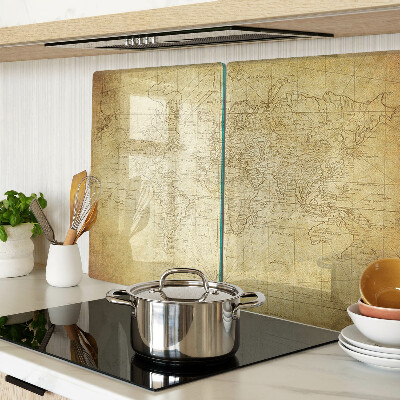 Schneidebrett mit Motiv der Karte der alten Welt