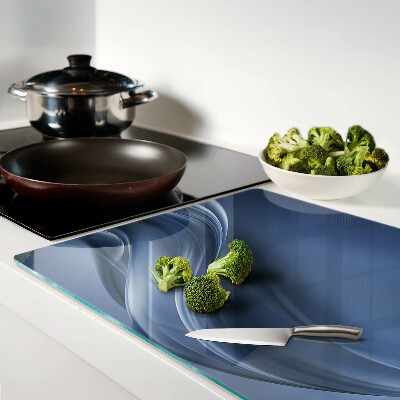 Schneidebrett glas Wellen in Blautönen