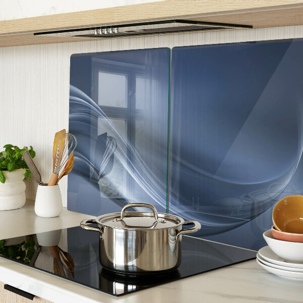 Schneidebrett glas Wellen in Blautönen