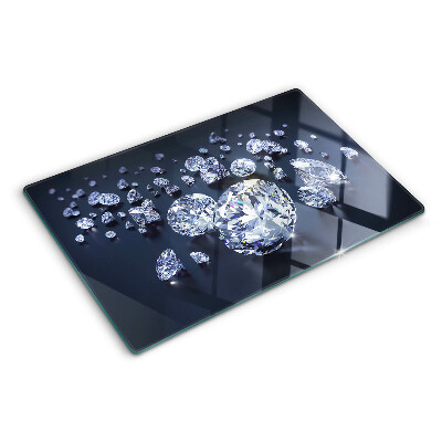 Glas schneidebrett Kristalle und Diamanten