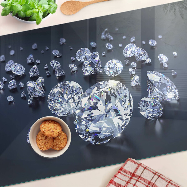 Glas schneidebrett Kristalle und Diamanten