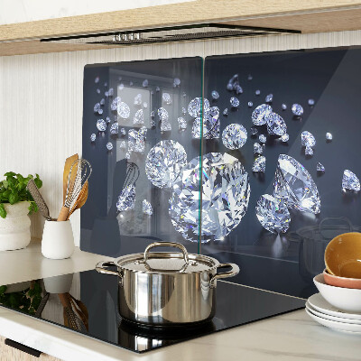 Glas schneidebrett Kristalle und Diamanten