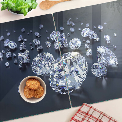 Glas schneidebrett Kristalle und Diamanten