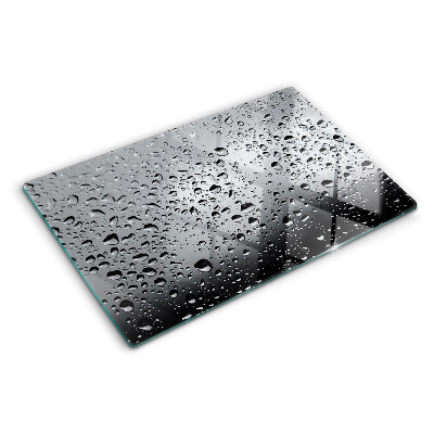 Glas schneidebrett Wassertropfen auf Glas