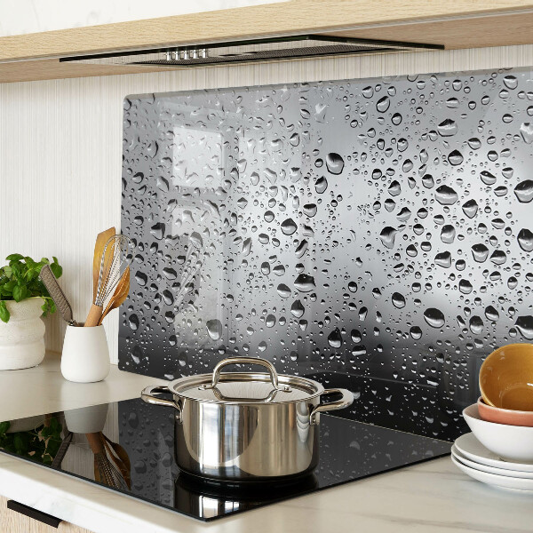 Glas-Schneidebrett mit Motiv aus Wassertropfen