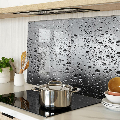 Glas-Schneidebrett mit Motiv aus Wassertropfen