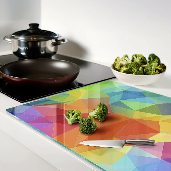 Schneidebrett Die Geometrie farbiger Dreiecke