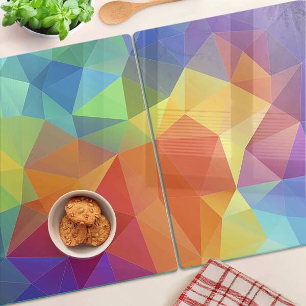 Schneidebrett Die Geometrie farbiger Dreiecke