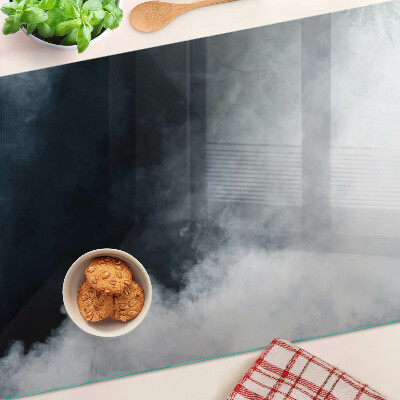 Glas schneidebrett Nebel und Fenster