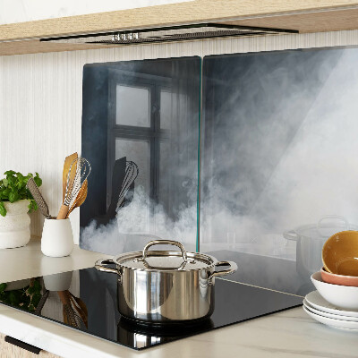 Glas schneidebrett Nebel und Fenster