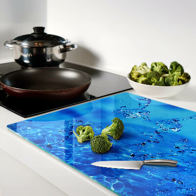 Schneidebrett Wasser- und Luftblasen