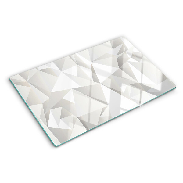 Schneidebrett Glas mit Motiv aus geometrischen Formen