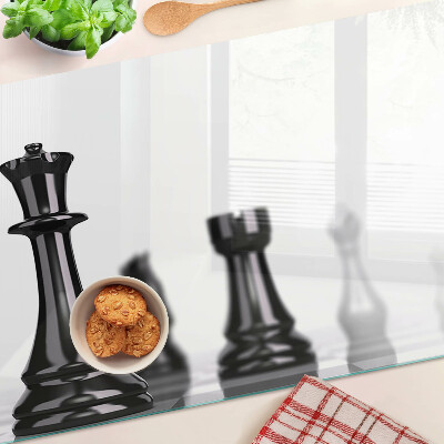 Schneidebrett mit Schachmotiv mit König- und Turm-Design