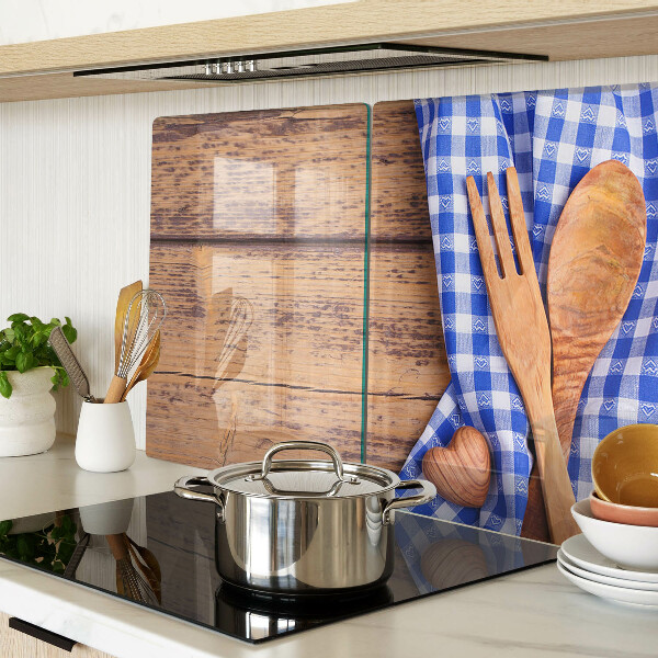 Schneidebrett Küchenthema mit Holzaccessoires