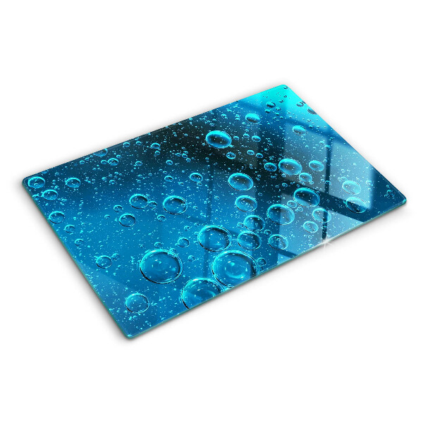 Schneidebrett Glas mit blasenbildiger Wasseroptik