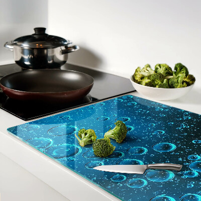 Schneidebrett glas Blasen im Wasser