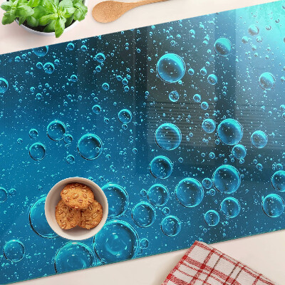 Schneidebrett glas Blasen im Wasser