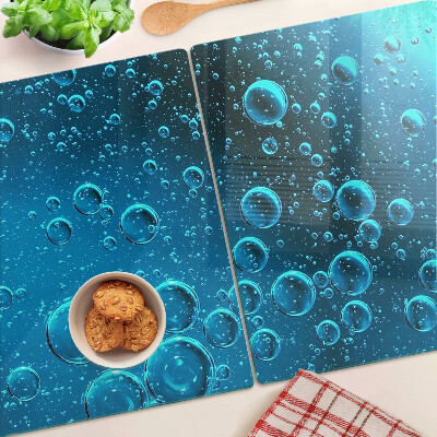 Schneidebrett glas Blasen im Wasser