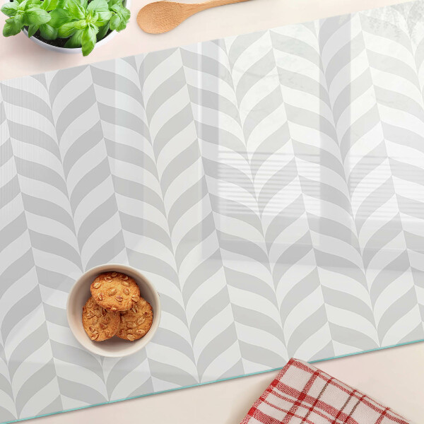 Glas schneidebrett Blätter mit wellenförmigen Mustern