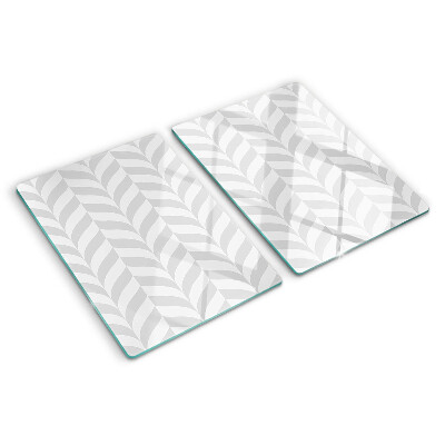 Glas schneidebrett Blätter mit wellenförmigen Mustern