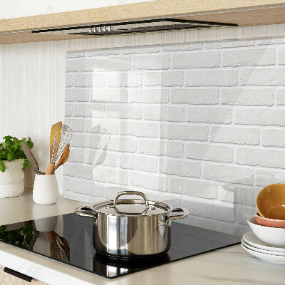 Schneidebrett Glas mit Ziegelmauer-Motiv