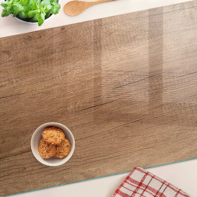 Glas schneidebrett Holz mit Fensterspiegelung